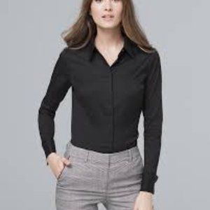 WHBM Black Button-Up, size 4
